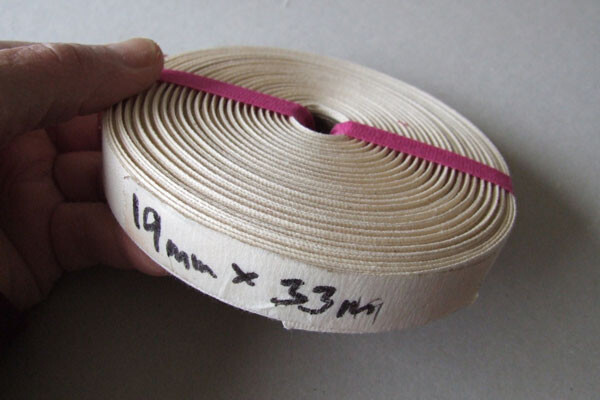 Cotton bookbinding tapes ~ unbleached ~ stiffened